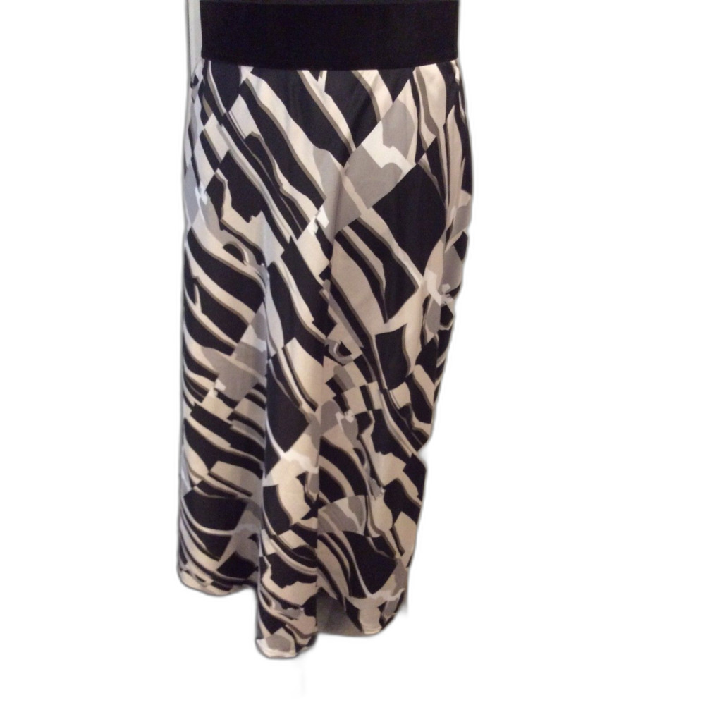 DKNY Maxi Skirt Medium M VNC Gold Silver Black